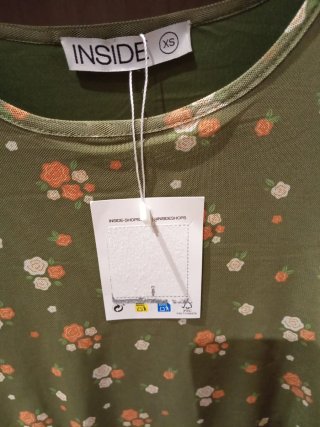 Vestido verde estampado floral INSIDE talla XS