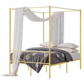 Estructura de cama con dosel de tamaño completo, c