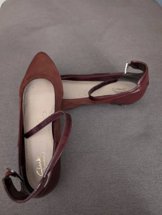 Zapatos Clarks Mujer Marrón/Rojo, 38
