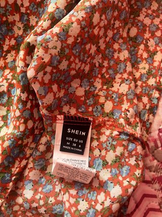 Top floral manga corta