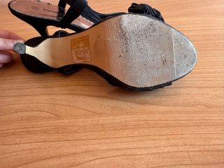Tacones Carolina Blanco Talla 38 Negros