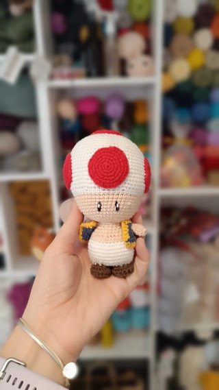 Muñeco Amigurumi Toad Súper Mario Bros