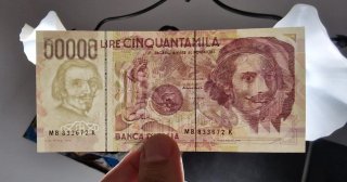 50.000 Lire Bernini 2° Tipo Originale in FDS.
