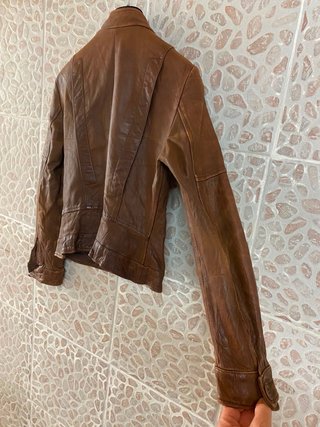 Giacca biker mod.chiodo in  vera pelle vintage
