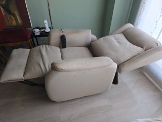Poltrona relax elettrica reclinabile beige
