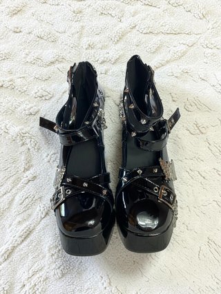 Zapatos Góticos Charol Plataforma Cadenas