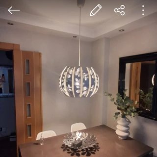 Lámpara colgante comedor diseño floral