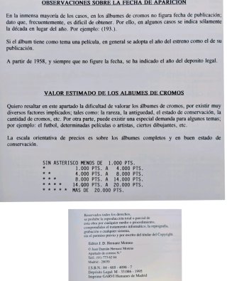 Catálogo del álbum de cromos en España 1900 - 1960