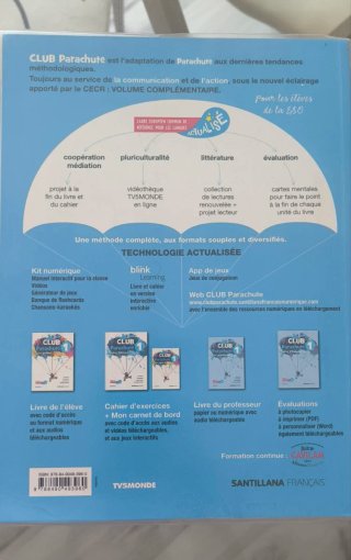 Club Parachute 1, méthode de français Livre de ...