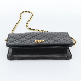 CHANEL Matelasse Chain Shoulder Bag Lamb Skin