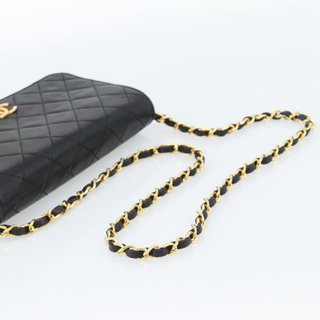 CHANEL Matelasse Chain Shoulder Bag Lamb Skin