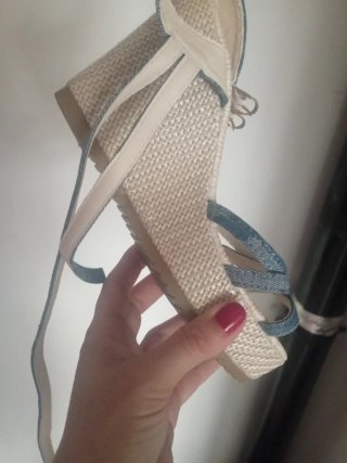 Sandalias cuña vaqueras talla 38