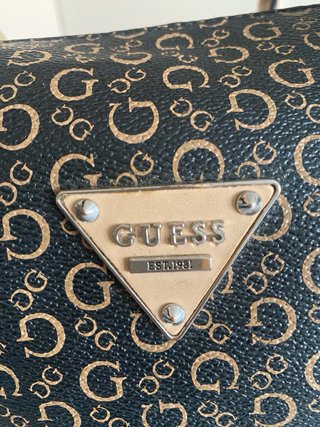 Bolso Guess Original Monogram Marrón y Beige
