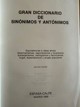 Diccionario De Sinonimos Y Antonimos