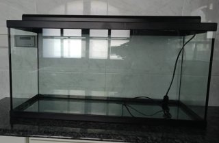 Acuario Negro y Transparente