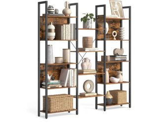 Scrivania angolare con scaffale e cassetti