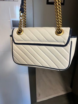 Bolso Gucci Marmont Blanco y Dorado