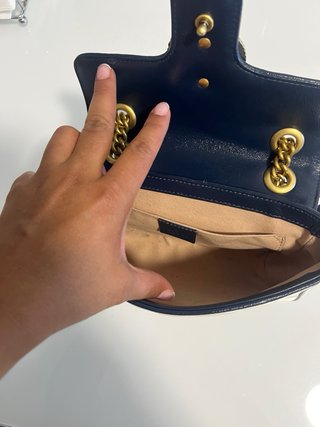 Bolso Gucci Marmont Blanco y Dorado