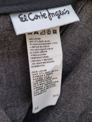El Corte Inglés Pantalón 100% Lana Talla W32