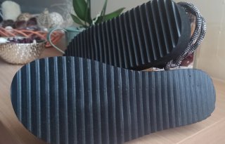 Sandalias Oysho Cuerda Nudos Negro