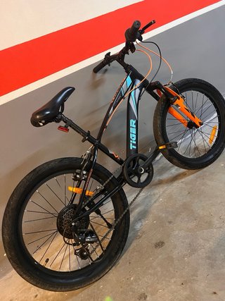 Bicicleta Infantil Llanta 20 Negra/Naranja