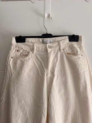Pantalón Palazzo Blanco Roto Talla 38