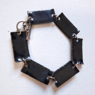 Pulsera Vintage Esmaltada Rectangular