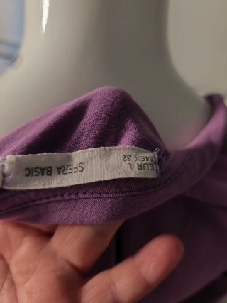 Camiseta manga larga algodón morada