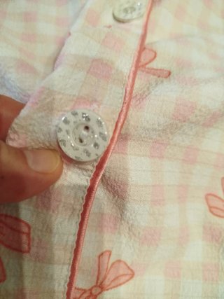 Pijama corto cuadros rosa y lazos