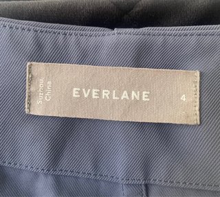 Vestido cruzado Everlane azul triacetato