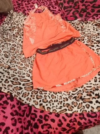 Conjunto deportivo Zara Sport naranja