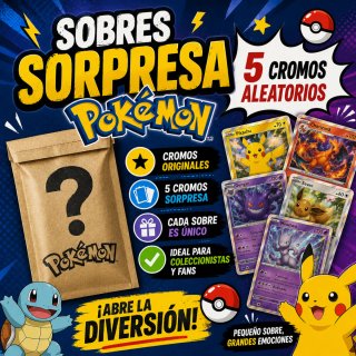 Sobres Sorpresa Pokémon - Cromos Originales