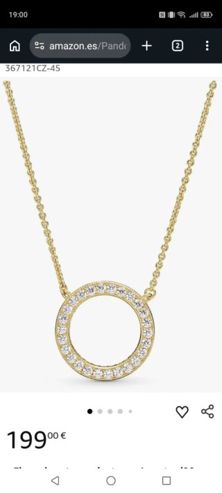 Collar Pandora Aro Dorado