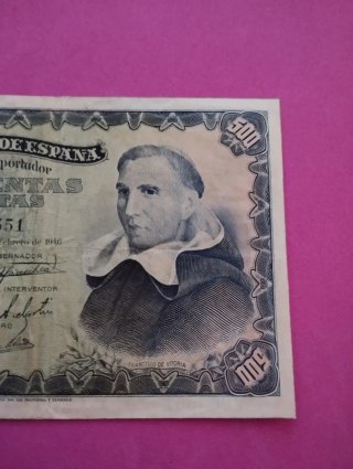 Billete 500 Pesetas Banco de España 1946