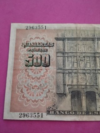 Billete 500 Pesetas Banco de España 1946