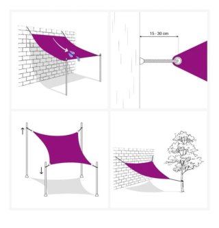 Toldo vela 300x200 cm de tela osford.