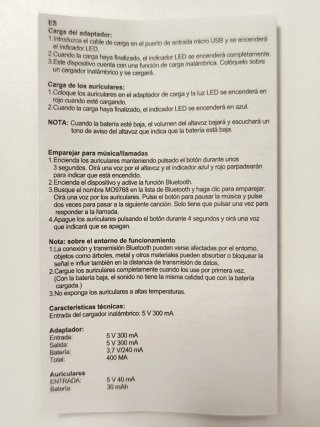 Auriculares TWS con base cargador inalámbrica
