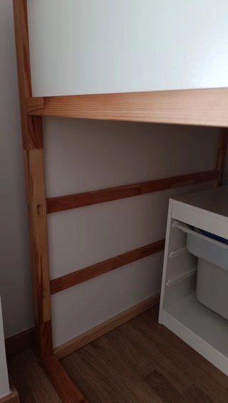 Estructura Cama Alta KURA IKEA Madera Blanca