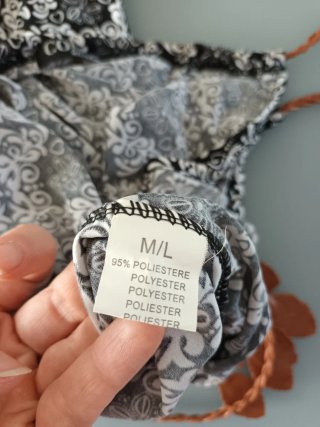 Tuta jumpsuit fantasia bianco e nero