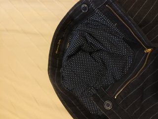 Pantalón corto de lino a rayas