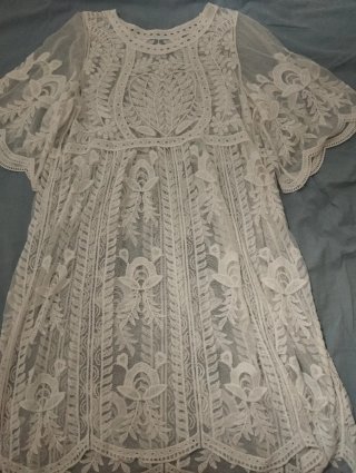 Vestido Verano Playero Encaje Blanco
