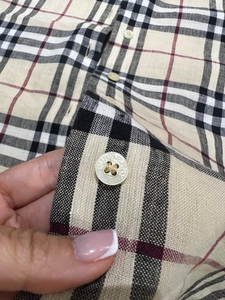 Camisa Burberry sin mangas cuadros mujer Talla S