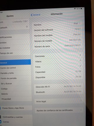 iPad Air Apple Gris/Plata