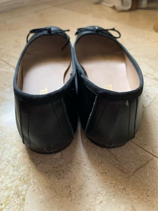 Manoletinas Pura Piel Negras Talla 37 niña