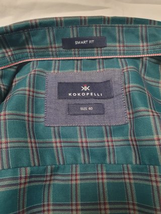 Camisa KOKOPELLI cuadros verde talla M