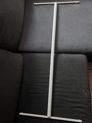 Barra vestidor metal blanca