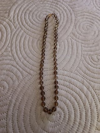 Collar de cuarzo ahumado