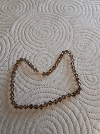 Collar de cuarzo ahumado
