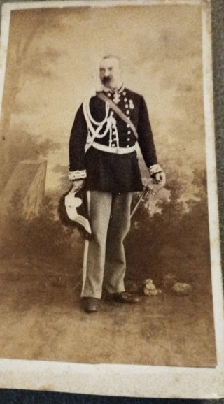 Antica foto Generale Ferdinando Augusto Pinelli