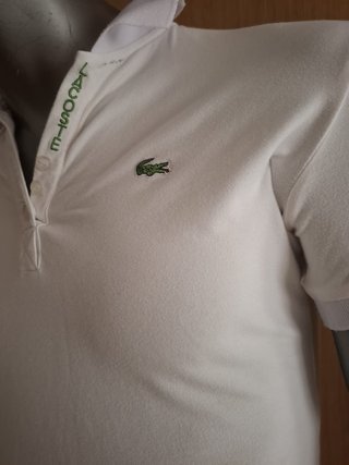 Polo Lacoste chica blanco
